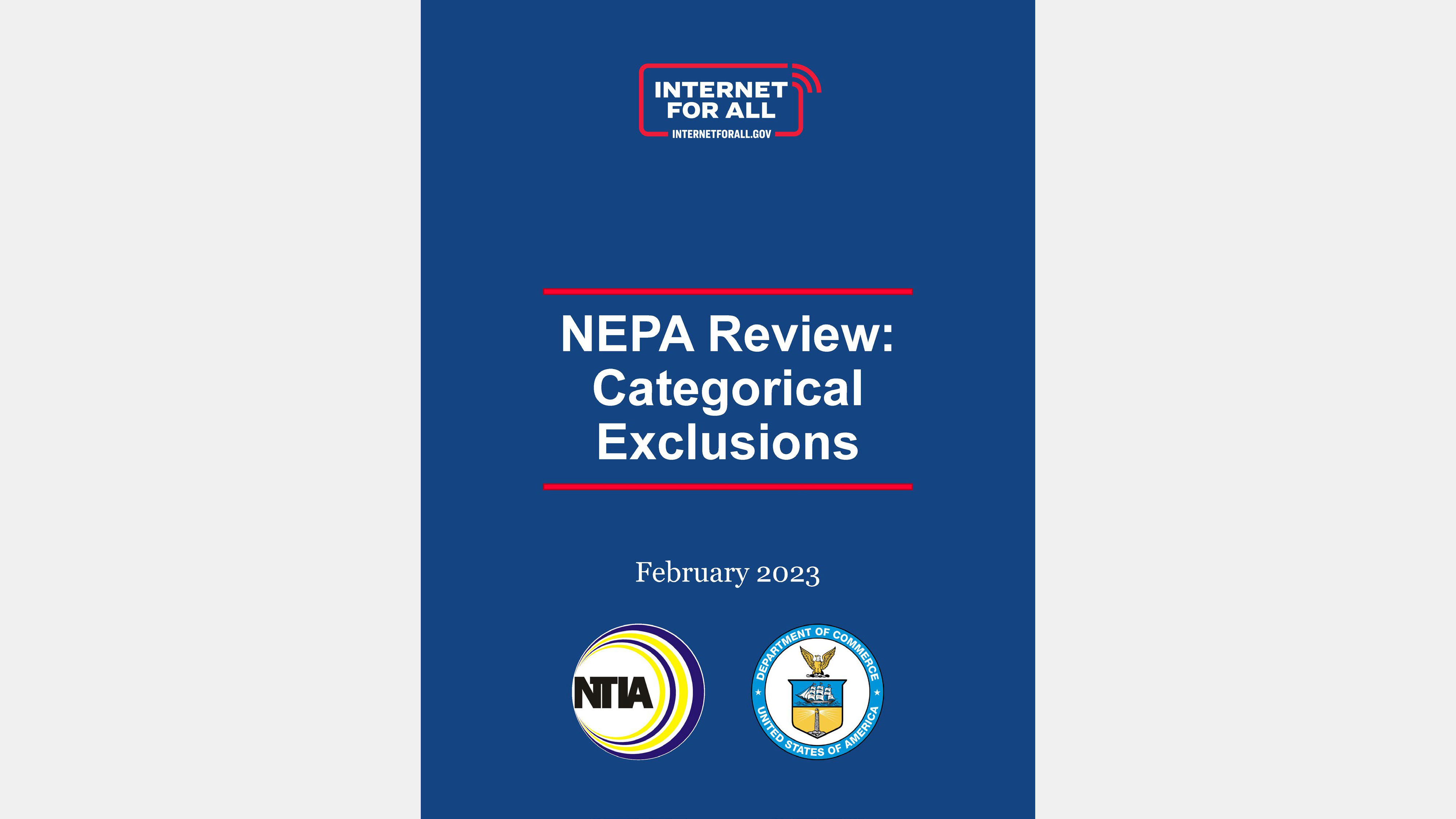 Cover page of NEPA Review Categorical Exclusions Fact Sheet.