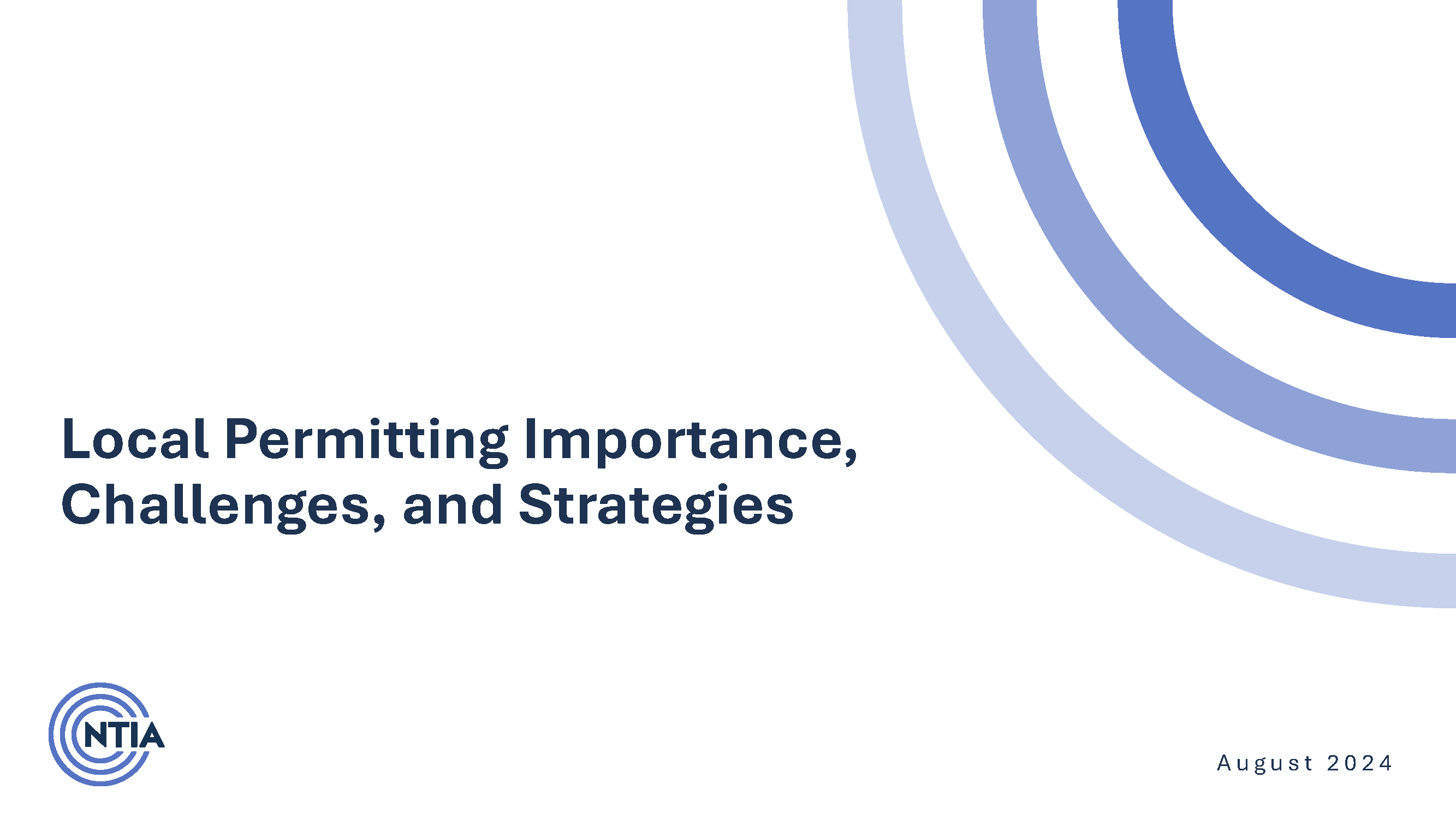 Cover page of Local Permitting Challenges and Strategies document.